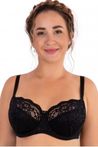 Бюстгальтер с поддерживающими мягкими чашками - черный, крокус, синий