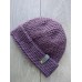 Вязаная шапка – бини фиолетового цвета