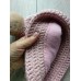 Теплая розовая шапочка на подкладке