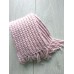 Теплый длинный шарф розового цвета